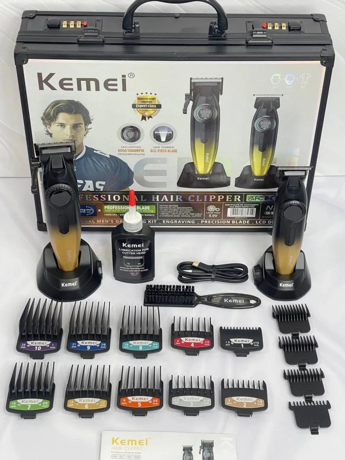 ست ماشین اصلاح کیمی مدل KM-1867 و KM-1868 برش مستقیم - تصویر 5