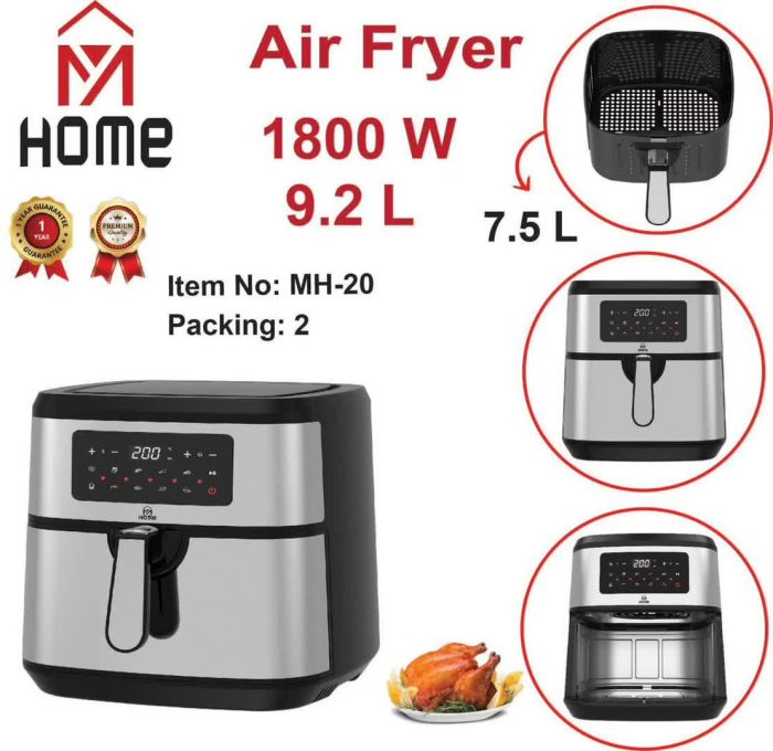 IMG-20260718-WA0003 سرخ کن بدون روغن مای هوم مدل MH-20 ظرفیت 9.2 لیتری - تصویر 1