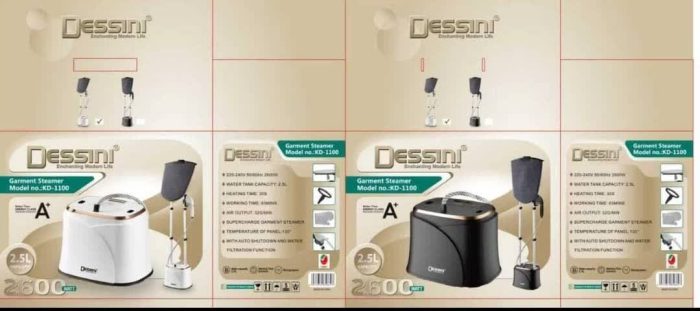 اتو بخار ایستاده دسینی مدل KD1100 ظرفیت ۵ لیتر - تصویر 2