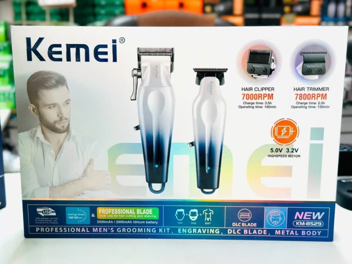 ماشین اصلاح کیمی مدل KM-8529 با تیغه استیل ضد زنگ و برش مستقیم - تصویر 2