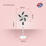 پنکه ایستاده شارژی سانفورد مدل SF6600RSFN - تصویر 2