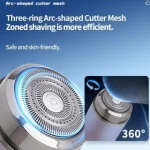 ماشین اصلاح موی صورت کیمی مدل KM-T390 ضد آب با برش چرخشی - تصویر 3
