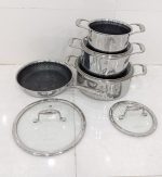 سرویس قابلمه ووگاتی مدل CW-TRI-8XS با کف لیزری استیل - تصویر 2