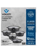 سرویس قابلمه گرانیتی ۱۰ پارچه VOGATI مدل CW-SP10 - تصویر 2